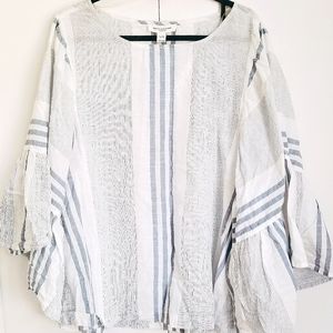 Flowy Ruffle Short Sleeve Beach Top